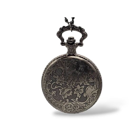 Firefighter Pocket Watch – Vintage Look Silver Red Fireman Gift First Responder - Picture 7 of 10